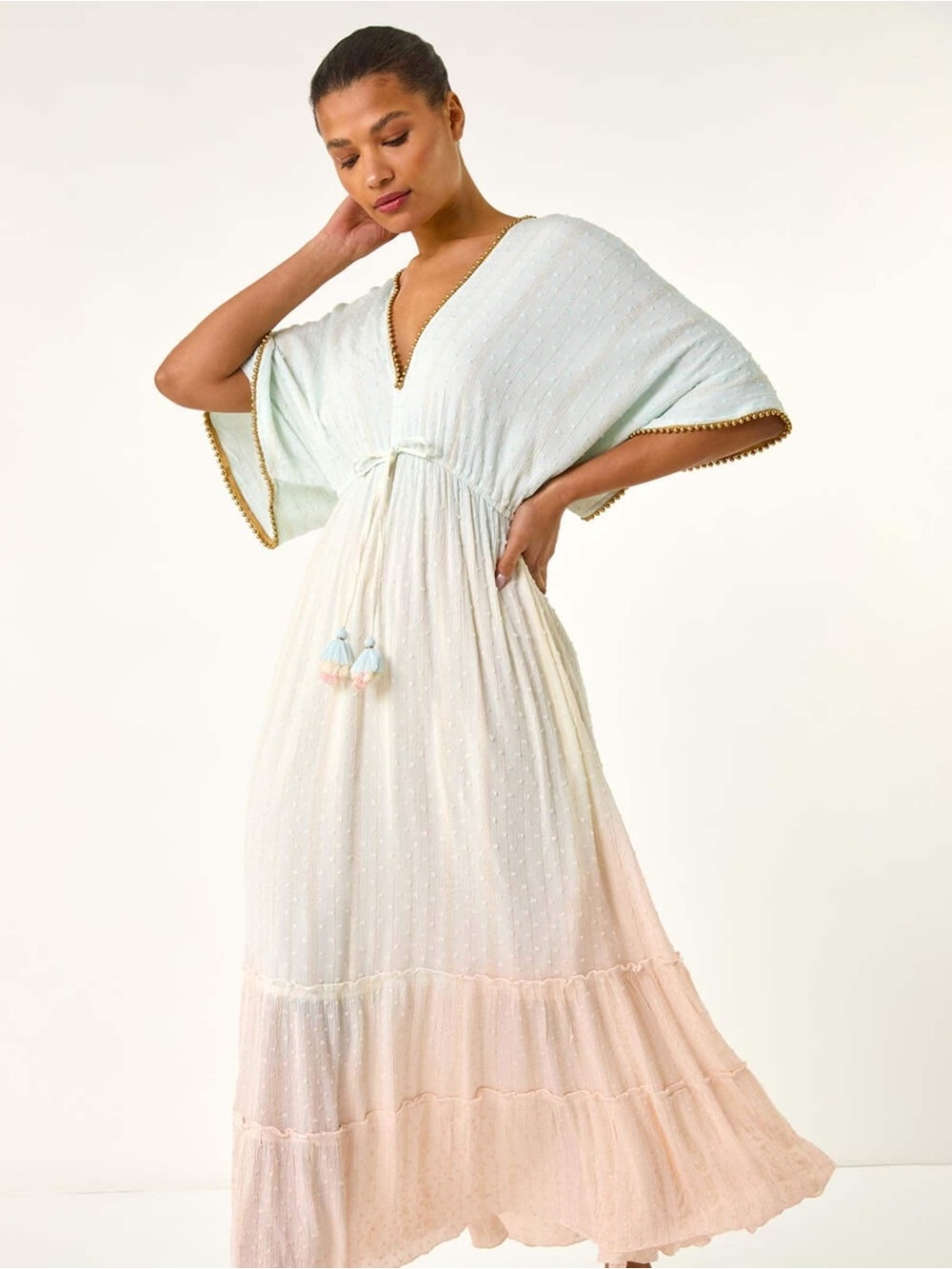 Boutique Renee’s| Ombre Maxi Dress with Tassel Tie